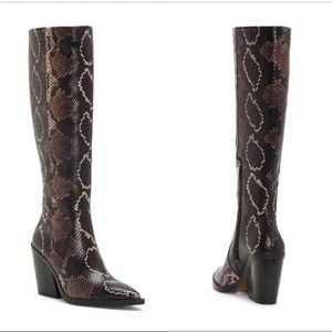 Vince camuto NWT snake leather knee high boots